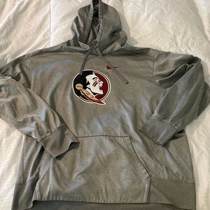2xl Florida State Seminoles Nike Gray Hoodie with Logo